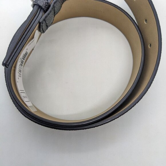 NEW Michael Kors Belt Gray With Printed MK Logo Triple Studded Belt Loop WOMEN - Picture 2 of 2